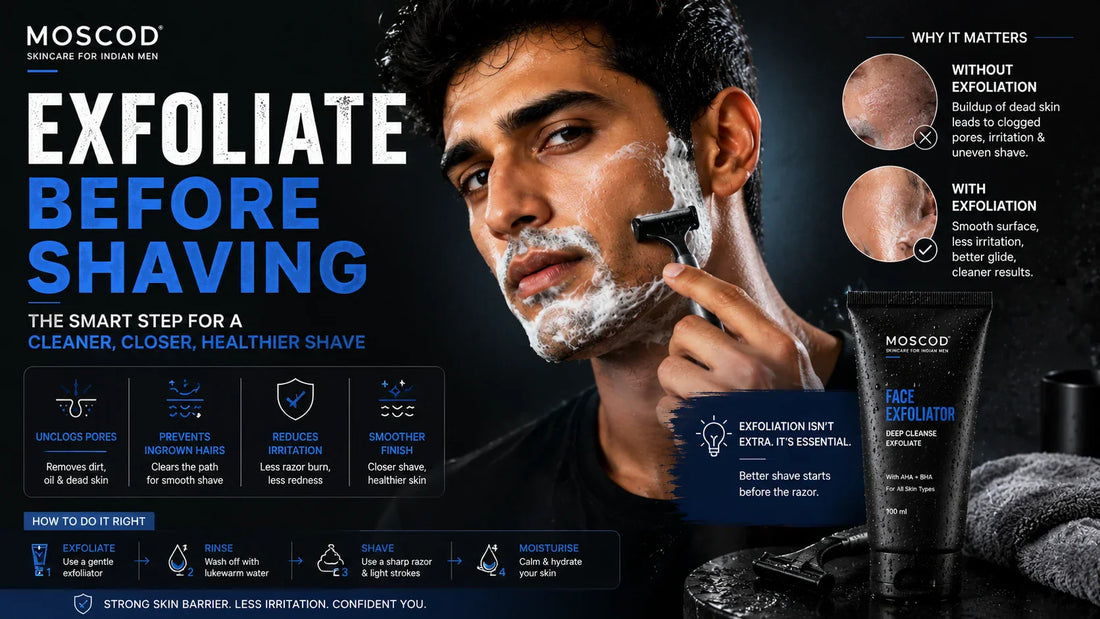 Exfoliate Before Shaving